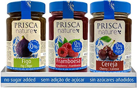 Mermelada de Cereza - Frambuesa - Higos - Sin Azúcar Añadido - Paquete con 3 Unidades