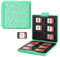 Nintendo Switch Games Case Storage - Animal Crossing Leaf Design - Holds 12 Switch Game Cards & 12 Micro SD Cards - Micro SD Storage Case Games Case
