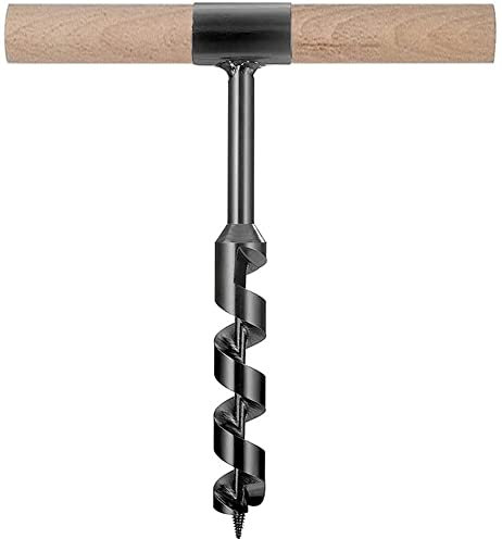 HONDER Foret de survie manuel multifonction, foret de travail du bois avec un bâton en bois, tarière manuelle pour l'extérieur et le camping, outil parfait pour la survie (taille : 1,8 cm)