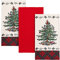 Spode - 3-teiliges Küchenhandtuch-Set, weiche und saugfähige Baumwolle, Urlaubs-Badezimmer-Dekoration, Weihnachtsbaum, Tartan-Kollektion