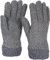 styleBREAKER Damen warme Winter Handschuhe mit Perlmuster und Fleece, Thermo Strickhandschuhe, Fingerhandschuhe 09010032, Farbe:Grau