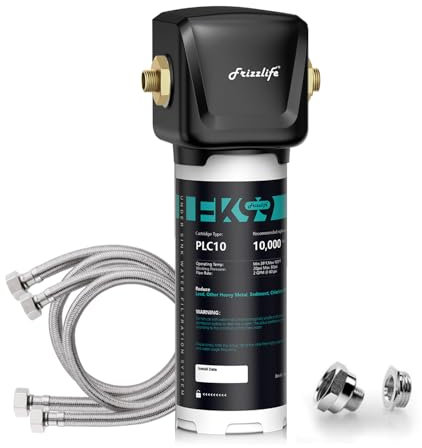 Frizzlife FK99 unter Waschbecken Wasserfilter System, NSF/ANSI 53&42 zertifiziert, entfernen 99,99% Chlor, Blei, schlechten Geschmack&Geruch, direkt anschließen, 0,5 Mikron, Trinkwasserfilter