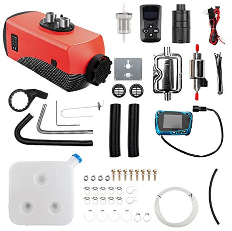 Autoheizung 1. 2V 8kw. Lufterhitzer Metall 10l Tank Fernbedienung 8000W Kraftstoffheizung LCD Loch for Autobus Trucks Motorhäuser Boote (Color Name : Red, Size : 1)
