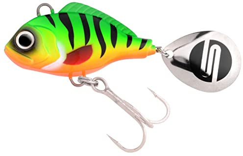 SPRO ASP Spinner UV– Searchbait mit original Gamakatsu Haken zum Angeln auf Raubfisch, Spinnangeln, Gewicht:5g, Farbe:Firetiger UV