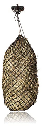 Heunetz für Pferde engmaschiges Heunetz - Maschenweite 3x3 cm Heunetz engmaschig groß Füllgewicht 3-4 kg (1x Schwarz)