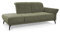 CAVADORE Recamiere Cooper / Luftige Chaiselongue mit Armteilverstellung, Kopfteilverstellung und Sitztiefenverstellung / 211 x 88 x 123 / Cord, Grün