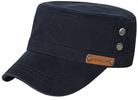 HUAYANGYUANYI Herren Army Cap Baseballkappe Baumwolle Military Caps Vintage Baseballmütze Unisex (Navy blau)