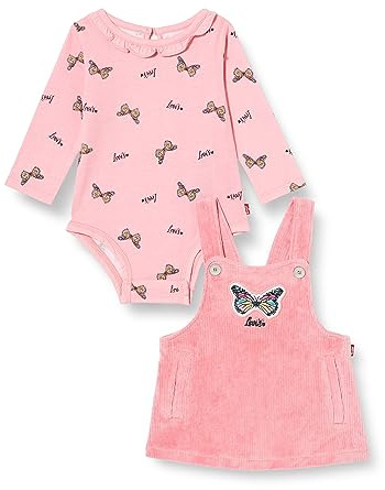 Levi's Lvg Corduroy Skirtall Set 1ej325, Glassa Rosa, 18 Mesi Bimba