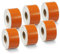 BETCKEY - 6 Rollen Orange Adressetiketten (Groß) Kompatibel mit DYMO 99012(S0722400), 36mm x 89mm, 1560 Farbige Etiketten für LabelWriter 450, 4XL NICHT passend 550 oder 5XL