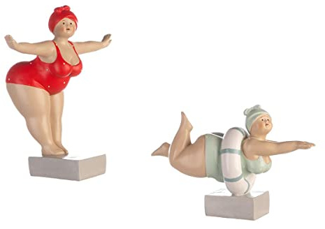 GILDE Poly Figur Tante Elli, 2er Set, 20,5x20cm