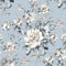ReWallpaper 44.5cm×7m Papier Peint Bleu Papier Peint Adhesif Fleuri Vintage Papier Peint Adhesif Mural Chambre Papier Vinyle Adhesif Pour Meuble Floral Rouleau Adhesif Decoratif Mural Salle De Bain