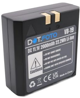 Dot.Foto VB18/VB19 Premium 11.1v / 2000mAh Rechargeable Battery for Godox Speedlite Flash V850, V850II, V860C, V860N, V860II