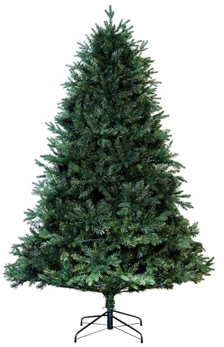 Christmas Tree World | 9ft Artificial Unlit Woodland Pine | Natural and Realistic Look with Bushy and Luxury Quality PVC Tips | Easy to Assemble and Take Down | 157cm Diameter