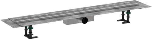 hansgrohe 56182800 RainDrain Compact Duschrinne 1000 für Standardinstallation Edelstahl gebürstet Komplettset
