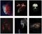 Enthusiasm Horror-Film-Poster, Vintage, Halloween, Wandkunst für Wohnzimmer, Schlafzimmer, Club-Dekoration (30 x 40 cm), 6 Stück