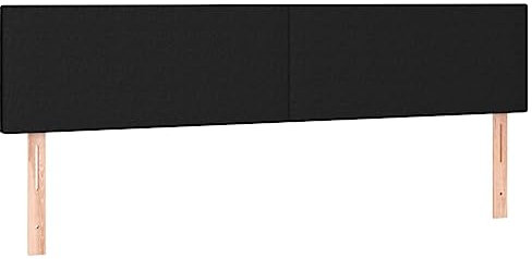 vidaXL 2X Kopfteil Betthaupt Polsterkopfteil Bettkopfteil für Bett Bettgestell Bettrahmen Schlafzimmer Bettzubehör Schwarz 100x5x78/88cm Stoff