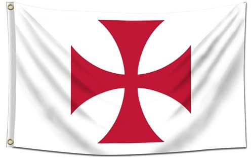 Flagge Tempelritter Flagge Outdoor Hängende Dekoration Hängende Ornamente Flaggen Dekoration Feiertagsdekoration Hängende Ornamente