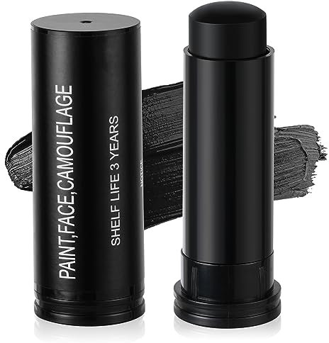 Aomig Crayon corporel en bâton de peinture, Bâtons de maquillage de peinture pour le visage et le corps, maquillage de fête d'art corporel d'halloween,Noir