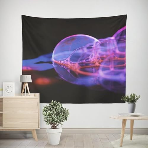 EHOMERY Wandteppich Aesthetic Wanddekoration Dachschräge Blase Wandbehang Fotodruck Wanddecker Wohnzimmer Schlafzimmer Wandbehang Dekoration 260x240cm