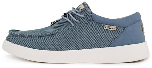 Kickback Haven Shoes - Mocasines - Color Light Blue - Ligeros Zapatos Casual con Cordones para Hombre - Comodidad para Todo el día - Zapatillas Slip on Hombre - Talla EU43