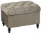 Home Harmony Genasis Velvet Storage Ottoman Bench Rectangular Ottoman with Flip Top,Rustic Look Legs Modern Footrest Ottomans Foot Stool for Bedroom Living Room hallway (Mink)