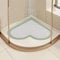 LY4U Tappetino Doccia Angolo Antiscivolo Antimuffa, 60x60 cm Tappetini Doccia a Forma di Cuore per Doccia Interno, Tappetini Bagno in PVC Asciugatura Rapida, Verde + Bianco