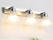 SSNCcNC Wandleuchte Badleuchte 3 Flammig Spiegelleuchte mit Schwenkbarem Lampenkopf Badezimmer Spiegellampe 47 CM Glas Lampenschirm Metall Schranklampe für Badspiegel Lampe E14 Lampenfassung