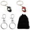 Motorradhelm-Schlüsselanhänger, Geschenk für Männer – 4er-Pack Schlüsselanhänger-Geschenkideen für Motorradfahrer, Lokomotiv-Zubehör, cooles Gadget für Mann und Frau zum Geburtstag (Schwarz+Rot)
