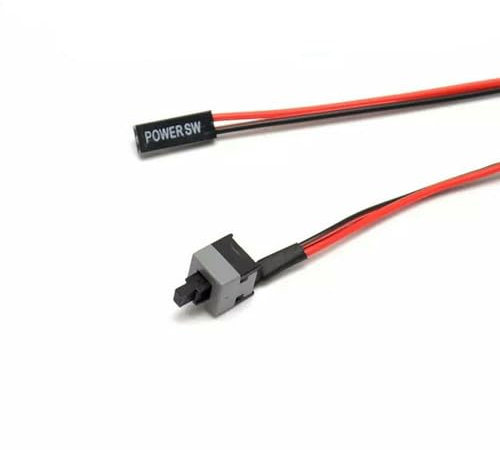 Denash PC-Neustart, 50 Cm Langer 2-Pin-Jumper, der Häufig Zum Ersetzen des PC-Netzschalterkabels Verwendet Wird