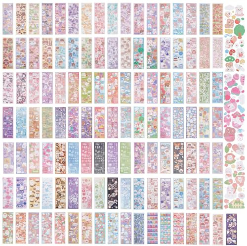 NICENEEDED 120 Blatt Cartoon Kpop Fotokartenaufkleber Schöner Koreanischer Dekorativer Aufkleber Kawaii Tiere Blumen Scrapbooking Aufkleber