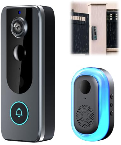 GuardianBell Pro, with Smart WiFi Doorbell and Security Cam, with Live View, IP65 WaterproofLocal Recordings, Two-Way Audio for Home Security (M20)