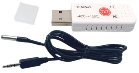 Fangxuee USB Thermometer Computer Temperature Sensor Temperature Probe Aquarium Industry Remote Monitor TEMPer2