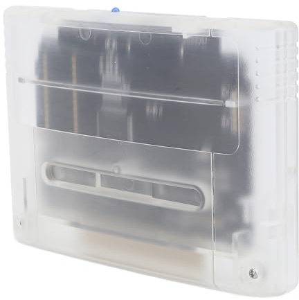 Cocoarm 3000 in 1 Game Cassette, ABS Material, Auto Save Backup, Enhanced Speed and Stability, Compatible with SFC Gaming Console (Transparent White)