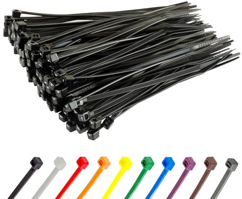 Gocableties - Collier de Serrage en Nylon - 100 mm x 2,5 mm - Noir - Attache Câble Petit Format - Serre-Câbles - Lot de 100 Pièces