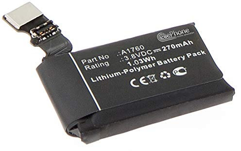 cellePhone Batteria Li-Polymer Compatibile con Apple Watch 2 38mm (sostituita A1760)