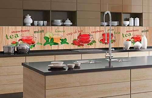 Dimex Küchenrückwand Folie selbstklebend Tee | Klebefolie - Dekofolie - Spritzschutz für Küche | Made in EU - 350 cm x 60 cm