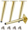 Drenky 4 Stück Schräge Tischbeine, Metallschrankbeine, Kegel Möbelbeine, 201 Edelstahl, Golden, 40 cm Höhe, No-Slip Silent Base Platzierung für Sofas, Tische und andere Möbelbeine