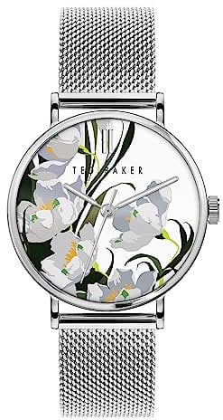 Ted Baker Women's Quartz Stainless Steel Strap, Silver, 18 Casual Watch (Model: BKPPHS131)