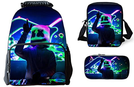 Rucksack mit 3D-Druck, Unisex, Laptop-Rucksack für Kinder/Studenten/Erwachsene, Galaxy, 41 cm