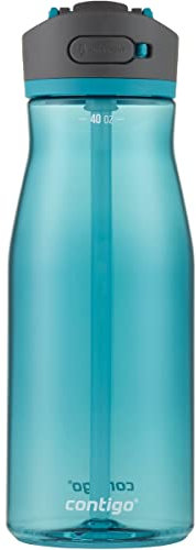 Contigo Ashland 2.0 Wasserflasche, 1,2 l, auslaufsicherer Deckel, schützende Auslaufabdeckung, Becherhalterfreundlich, spülmaschinenfest, BPA-frei, Wacholder