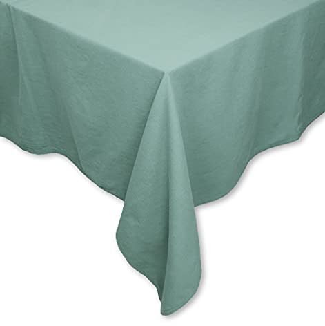 Tischdecke Tischwäsche Leinen-Optik Lissabon Uni einfarbig Tischtuch Verschiedene Größen/Farben (Steinblau, 160 x 200 cm)