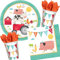 33-TLG. Party-Set * Bauernhof & Traktor * mit Teller, Becher, Servietten und Deko für Kindergeburtstag und Farm Mottoparty | Kinder lieben diesen Bauernhoftiere zum Geburtstag und Party