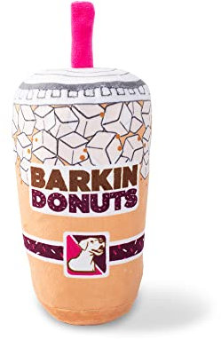 Fringe Studio Plush Dog Toy, BARKIN Donuts ICED Coffee, Wagsdale Dog Toy Collection (289736)