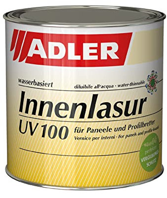 ADLER Innenlasur UV 100 - Wohngesunde Holzlasur transparent, Farbton: Tanne, 750 ml, für innen mit speziellem Vergilbungsschutz, atmungsaktive Wohnraumlasur auf Wasserbasis