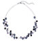 Bulinlin Damen Silber Perlenkette mit Kristall Statement Mehrreihige Boho Choker Halskette Modeschmuck Geburtstagsgeschenke für Frauen（15-Black）