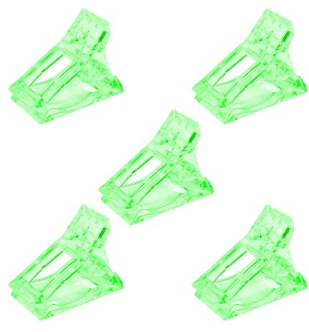 5 Pcs Polygel Nail Clips, Nail Tips Clip for Quick Building Gel, Transparent Nail Clamps, Nail Art Tool Clip