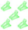 5 Pcs Polygel Nail Clips, Nail Tips Clip for Quick Building Gel, Transparent Nail Clamps, Nail Art Tool Clip