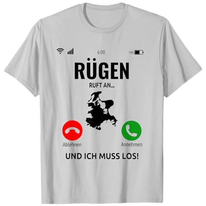 Rügen Ruft An Design Ostsee Insel Urlaub T-Shirt
