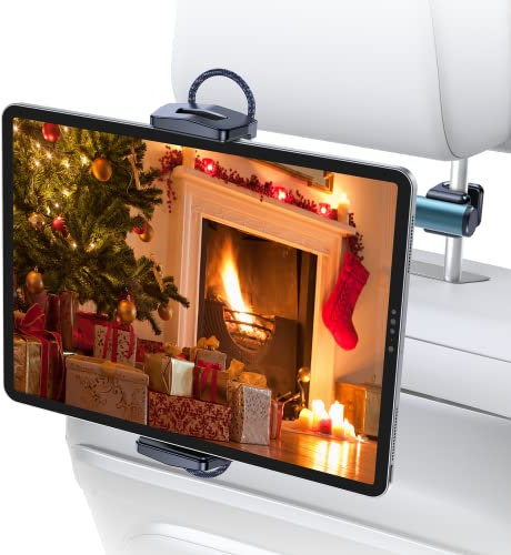 APPS2Car Soporte para tablet de coche, cuello de cisne extensible, soporte de tableta de asiento de coche para iPhone/iPad/Samsung Galaxy Tabs/Amazon Kindle Fire HD, 4,7-12,9 pulgadas