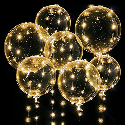 Leuchtende Luftballons, 10 Packungen, l Luminous Balloons, LED-Lichterketten, Bobo-Luftballons mit 3 m Langen Lichtern für Geburtstag, Hochzeit, Valentinstag, Weihnachtsfeier, Dekoration warm